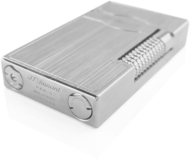Classic LE Grand Lighter, Clear Ping Sound, Refillable, Side Slide Lighter Single Flame, Adjustable Soft Flame, Gift for Men Dad Boyfriend Husband (Silver Dual Flame)