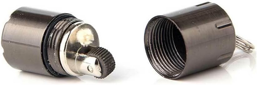 The World's Smallest Kerosene Lighter! Height 2.5cm/φ 1.3cm Capsule Lighter Portable Metal Miniature EDC Gear Waterproof Tiny Peanut Lighter (Fuel not Included) (Mini Black)
