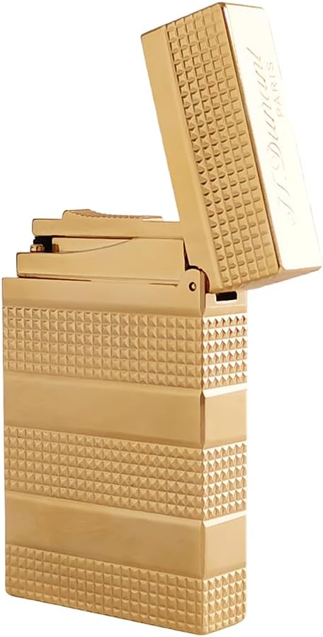Classic Metal Lighter, Clear Sound, Refillable, Lighter for Candles, Adjustable Soft Flame, Gift Collection for Men Dad Boyfriend Husband (Gold)