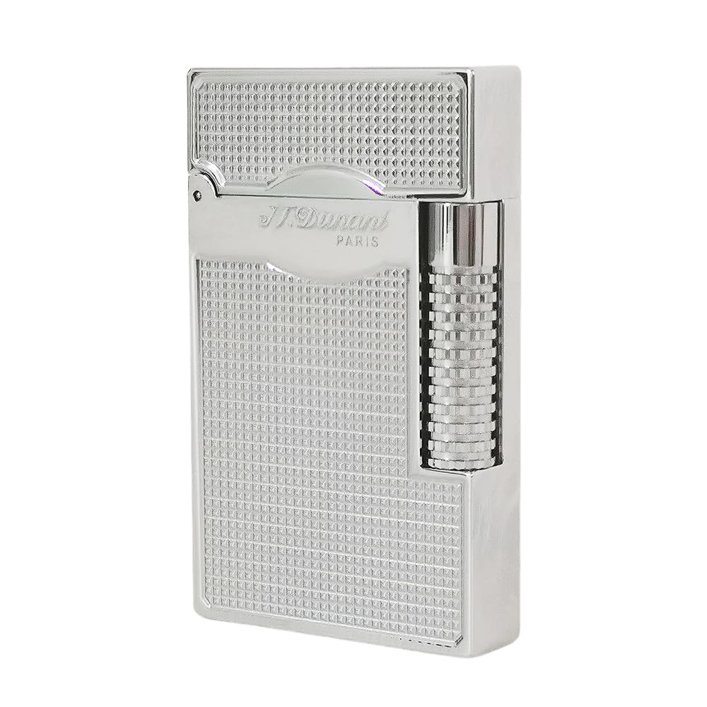 Classic LE Grand Lighter, Clear Ping Sound, Refillable, Side Slide Lighter Single Flame, Adjustable Soft Flame, Gift for Men Dad Boyfriend Husband (Silver Dual Flame)
