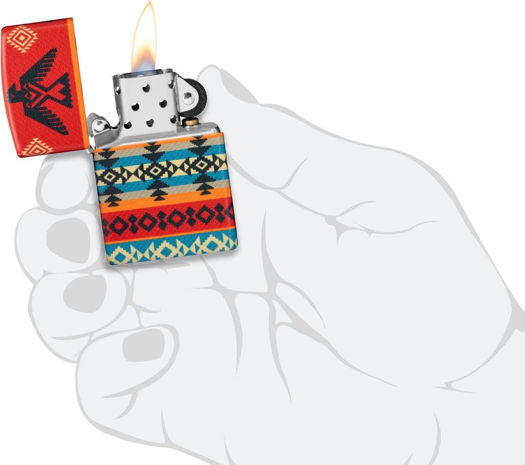 Zippo Lighter: Indian Thunderbird Pattern - 540 Color 48524