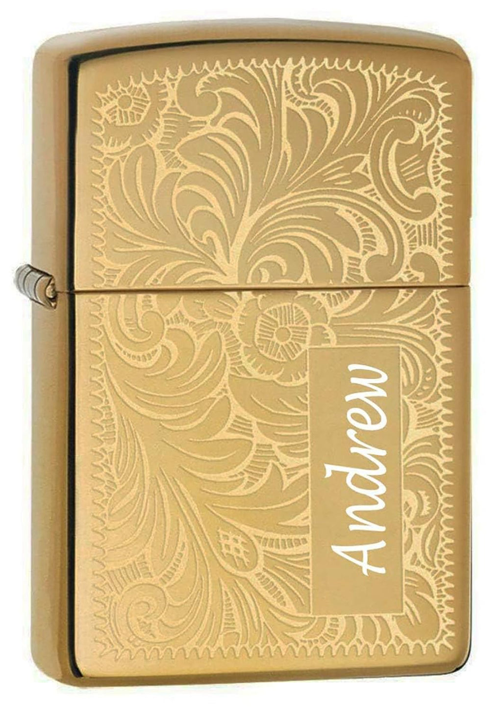 Custom Zippo Lighter – Personalized Engraved Venetian Design | Genuine Windproof Metal Lighter | Unique Gift for Men & Women – Christmas, Halloween, Valentine (Silver 352)