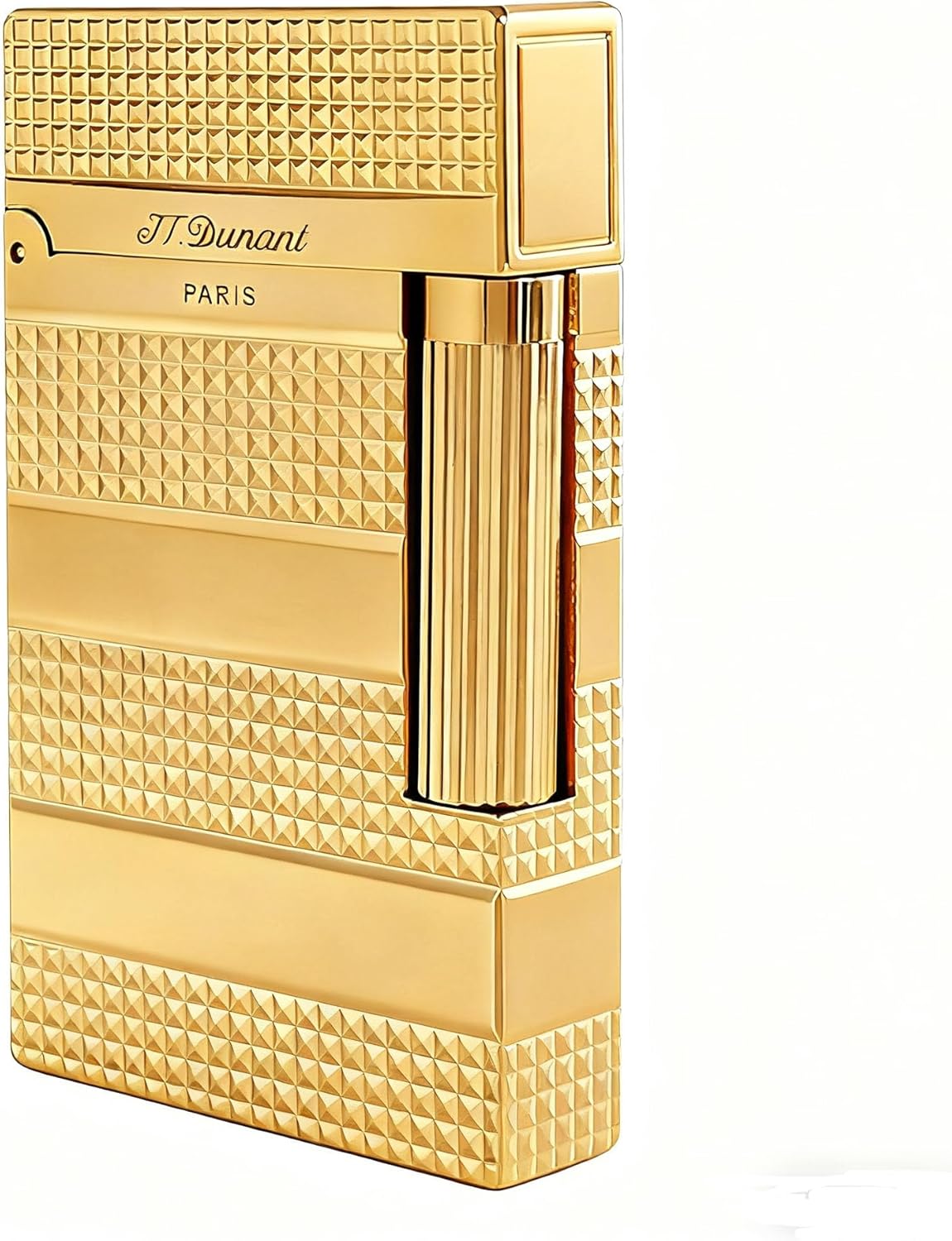 Classic Metal Lighter, Clear Sound, Refillable, Lighter for Candles, Adjustable Soft Flame, Gift Collection for Men Dad Boyfriend Husband (Gold)